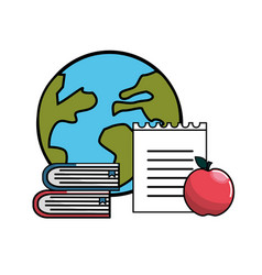 Global Planet With Books Notebook Papper