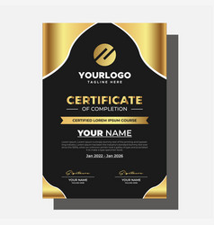 Gold Black Corporate And Modern Certificate