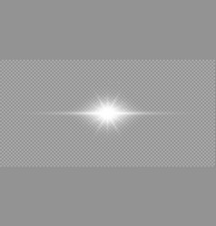 White Horizontal Light Effect Of Lens Flares