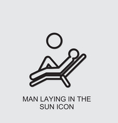 Man Laying In Sun Icon