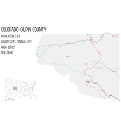 Map Of Gilpin County In Colorado Usa