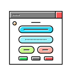 Web Form Registration Color Icon