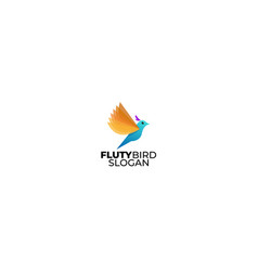 Creative Fluty Bird Logo Icon Design