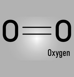 Elemental oxygen o2 molecule skeletal formula Vector Image