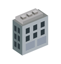 Gray Building Isometric Style