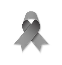 Grey Ribbon Symbol Brain Cancer