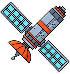 Space Satellite Cartoon Colored Clipart I