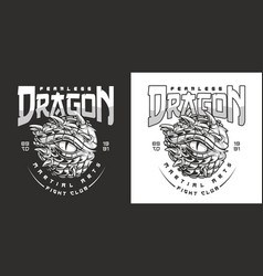 Dragon Fight Club Sticker Monochrome