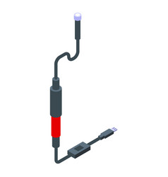 Endoscope Usb Light Icon Isometric Style