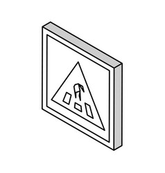 Pedestrian Road Sign Isometric Icon