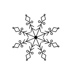 Snowflake Christmas Simple Doodle Linear Hand