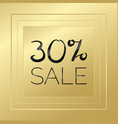 30 Percent Sale Gold And Black Golden Banner Sign