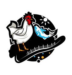 Chicken And Fish Farm Logo Design