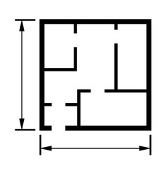 House Plan Icon Architecture Sketch Graphic