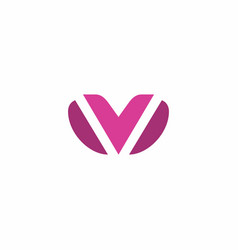 M Love Logo Letter Mv Design