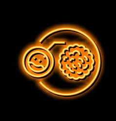 Cholesterol In Blood Neon Glow Icon