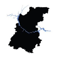 Nizhny Novgorod Oblast Map Silhouette