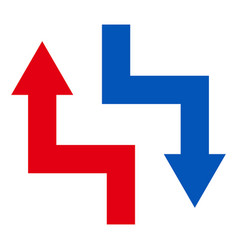 Red And Blue Arrow Icon Set