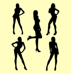 Elegant Lady Silhouette Vector Images (over 20,000)