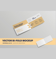 Mockup Open Bifold Standard Landscape Leflet