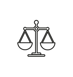 Scales of balance icon Royalty Free Vector Image