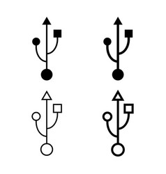 Set Of Usb Icon Technology Connect Device Sign