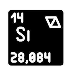 Silicon Chemical Element Glyph Icon