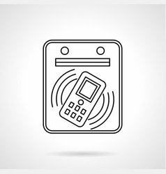 Subway Payment By Phone Flat Line Icon