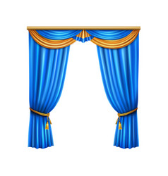 Tied Blue Curtains Composition