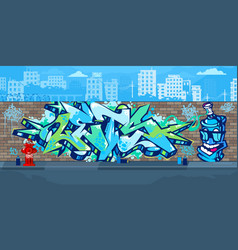 Colorful Outdoor Urban Streetart Graffiti Wall