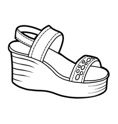 Coloring Book Cartoon Shoe Collection