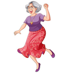 Happy Middle Age Woman Dancing