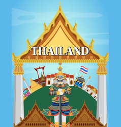 Thailand Bangkok Landmark Poster With Giant