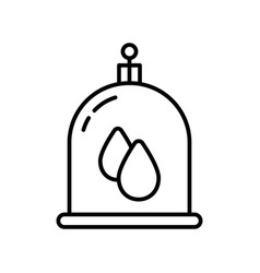 Vacuum Bloodletting Line Art Icon Hijama