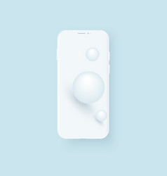 White Smartphone With Spheres