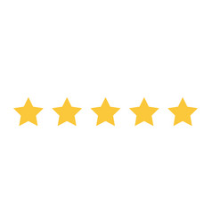 Five Yellow Starts Gold Rating Sign Quality