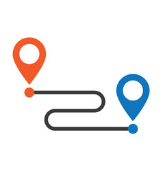 Map Pointer Icon Isolated Flat Design