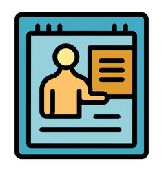 Online Student Icon Flat