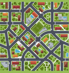 Street Map Top View City Transport Infrastructure