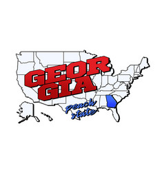 Georgia State With Us State On American