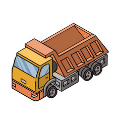 Orange Construction Truck Dump Truck