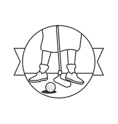 Seal With Golf Player Feet And Stick