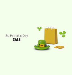 St Patrick Day Sale Advertising Template Green