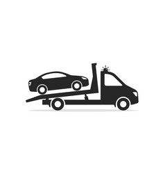 Tow Truck Icon Towing Truck Van With Car Sign