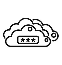 Data Cloud Password Recovery Icon Outline