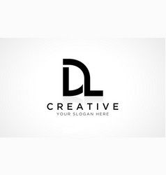 Dl Letter Logo Design Template Alphabet Initial