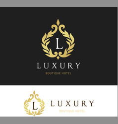 Luxury logo crests logo logo design for hotel Vector Image