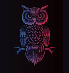 Owl Bird Gradient Color