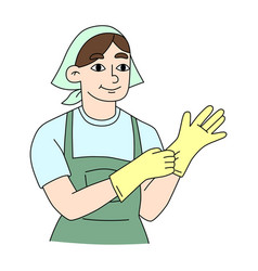 Housewife Cleaning Job Career Concept