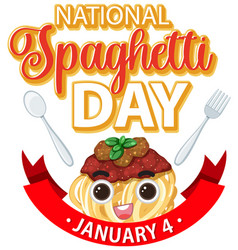 National Spaghetti Day Banner Design